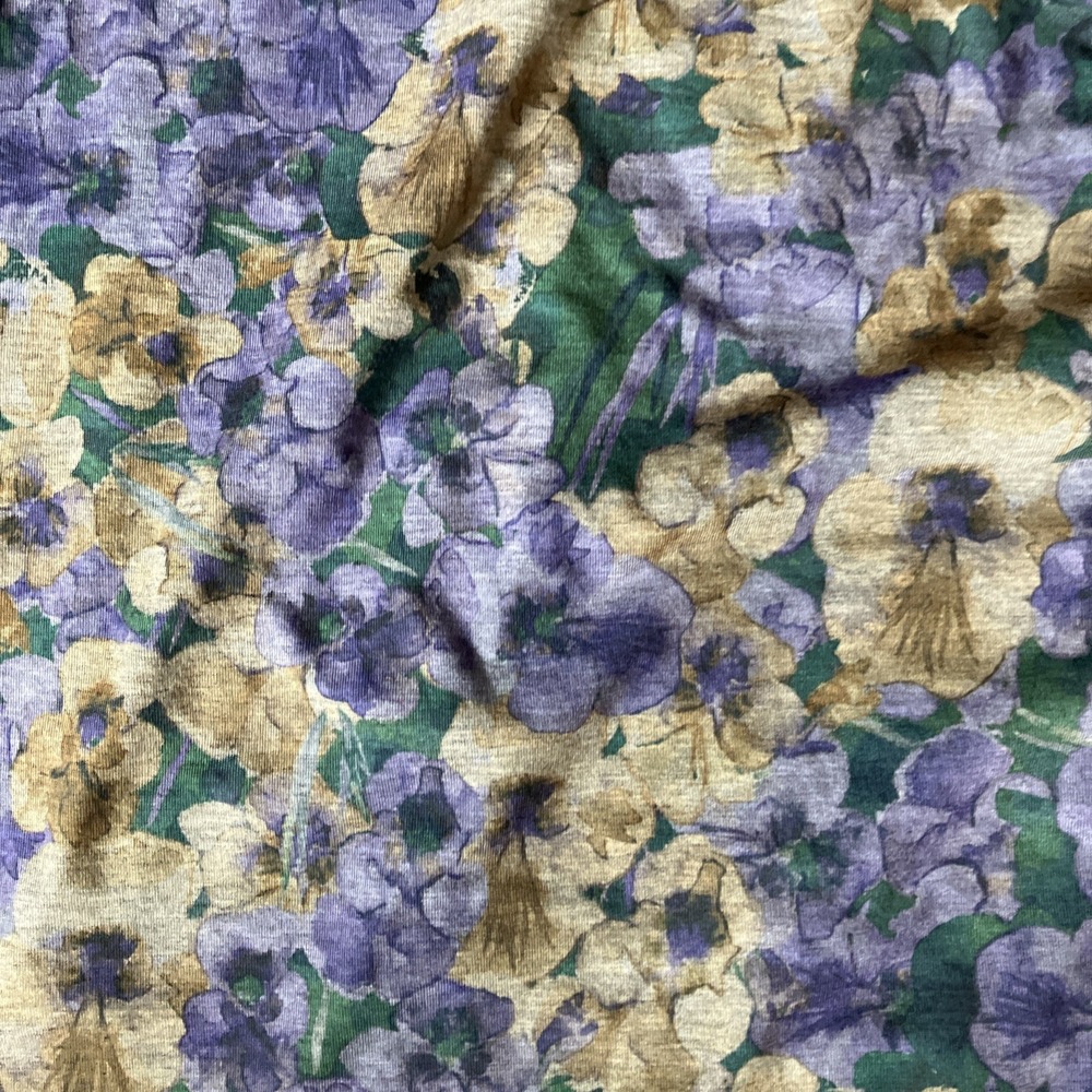LulaRoe Large Maxi Skirt Foldover Waist Stretch Purple Tan Floral Modest No Slit - Picture 2 of 4